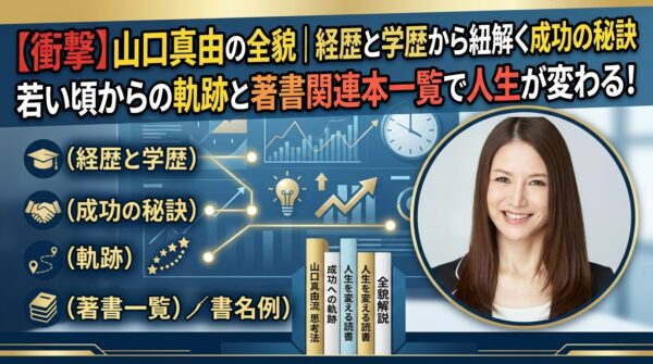【衝撃】山口真由の全貌｜経歴と学歴から紐解く成功の秘訣｜若い頃からの軌跡と著書関連本一覧で人生が変わる！