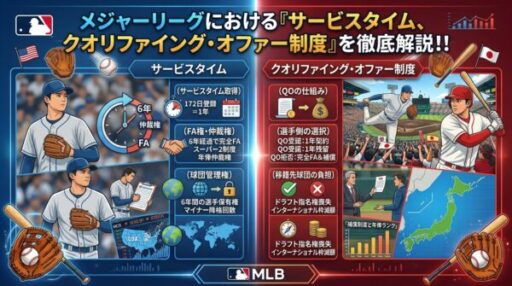 メジャーリーグにおける「サービスタイム、クオリファイング・オファー制度」を徹底解説！！