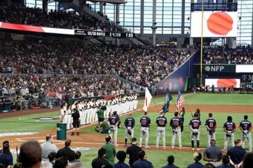 WBC2023 日本対米国試合前セレモニー