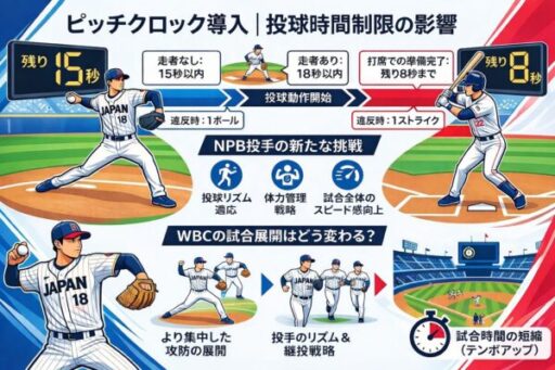 ピッチクロック導入|投球時間制限の影響