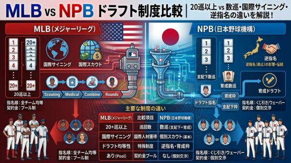 MLB vs NPB ドラフト制度比較