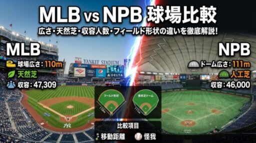 MLB vs NPB 球場比較