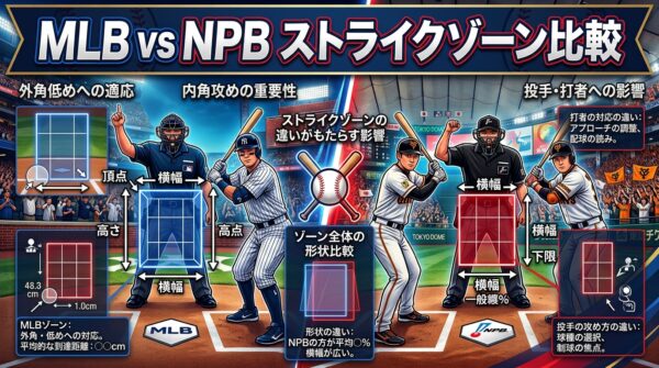 MLB vs NPB ストライクゾーン比較